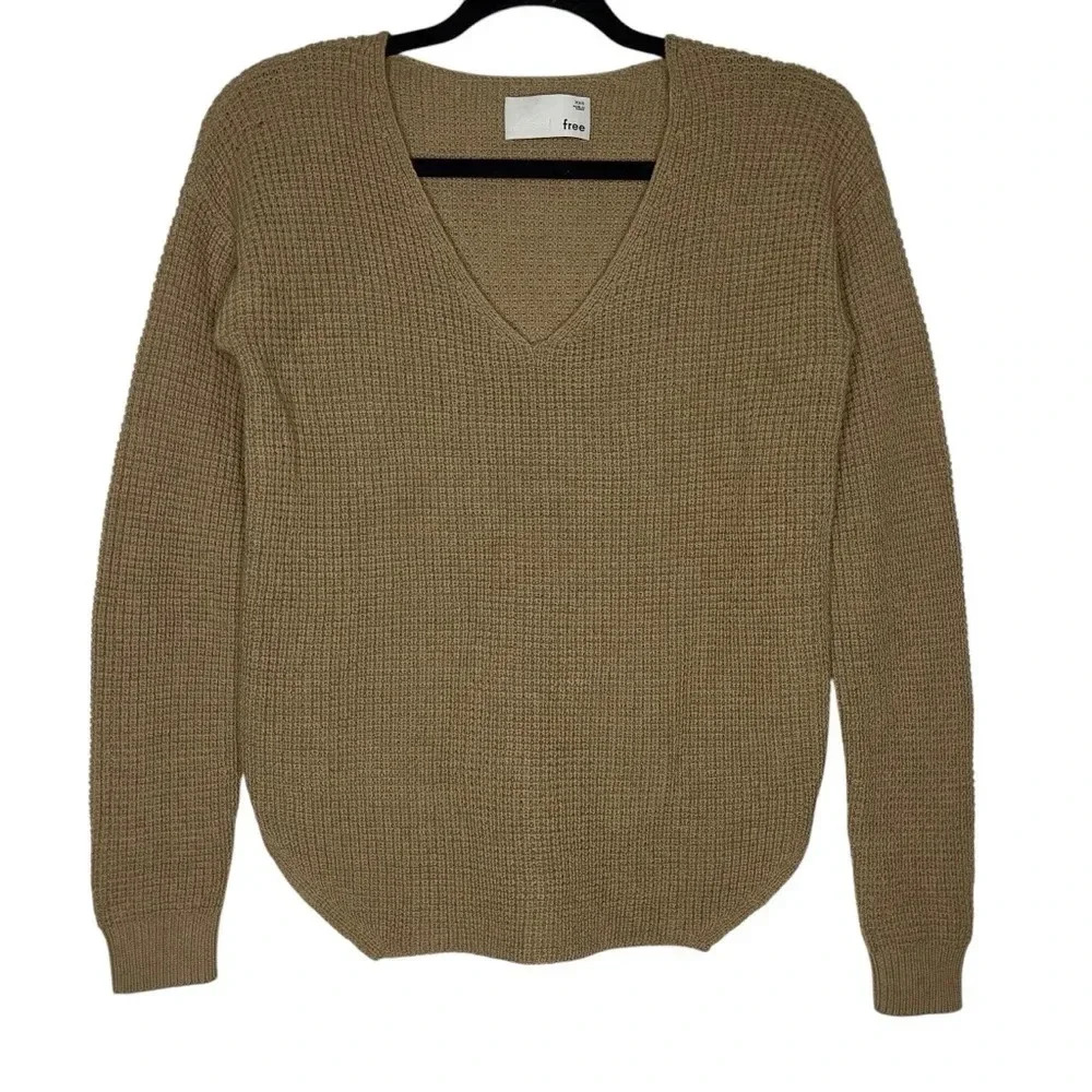 Aritzia Wilfred Free Wool Wolter Sweater in Constant Camel Long Sleeve Size XXS - Picture 4 of 11